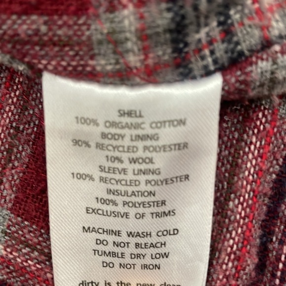 Horny Toad Flannel Lined Utility Jacket Coat Women’s Large Organic Cotton - Picture 13 of 16